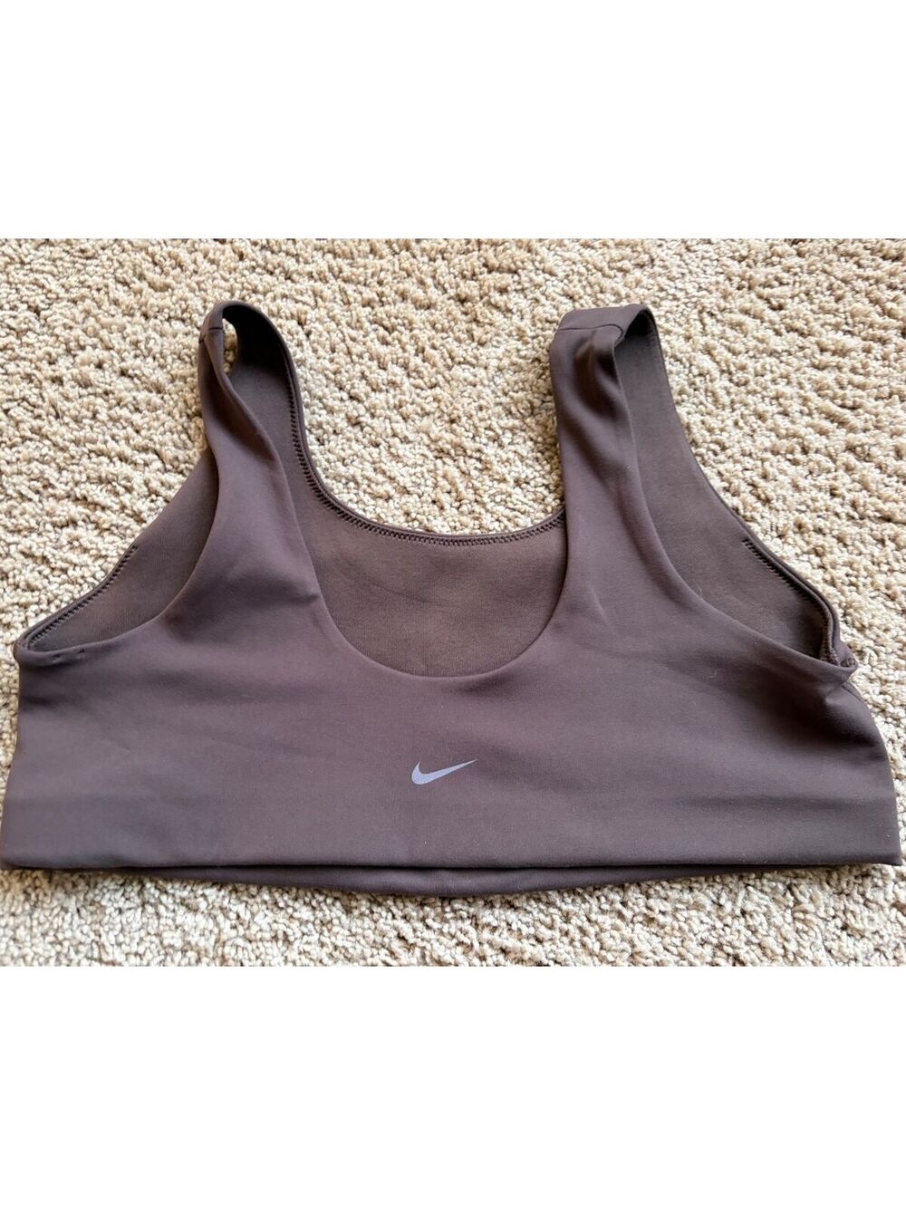 Nike Zenvy Light-Support Sports Bra brown reflective swoosh XL